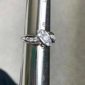 Sterling silver and CZ ring size 7